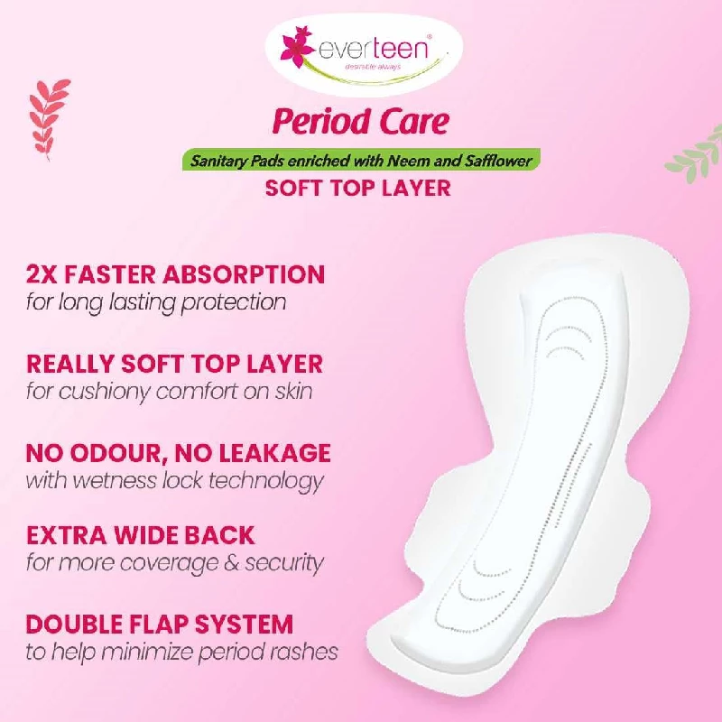Everteen Period Care XXL Soft Neem-Safflower Sanitary Pads, 40 Pads-3.webp